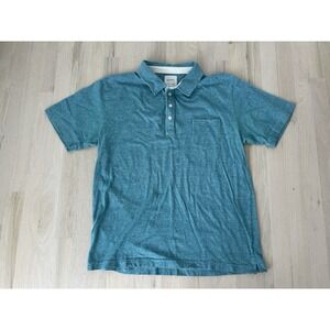 BILLY REID Green Blue Cotton Blend Polo Shirt Size XXL 2XL